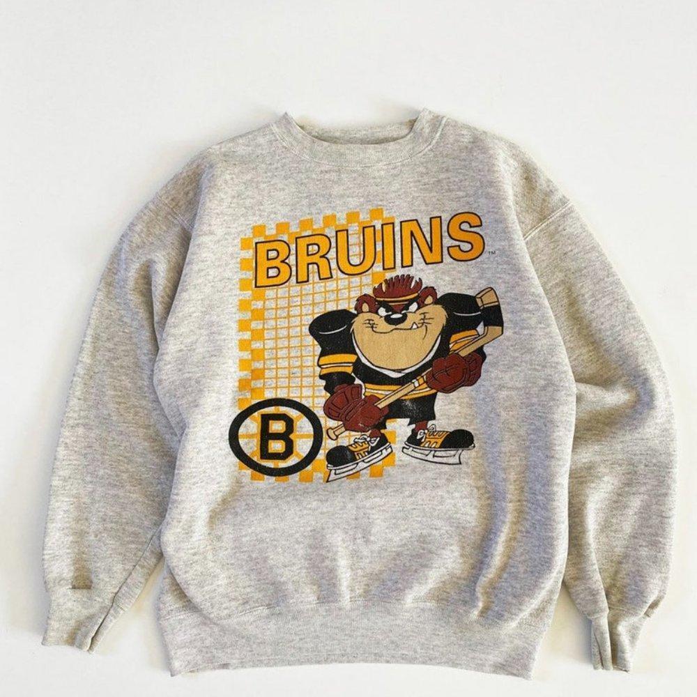 Boston Bruins Taz Looney Tunes Bruins–23 Hockey Shirt 90S Shirt